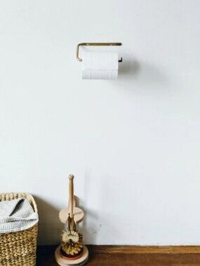 Fog Linen Antique Brass Toilet Paper Holder Wall Mount NWT